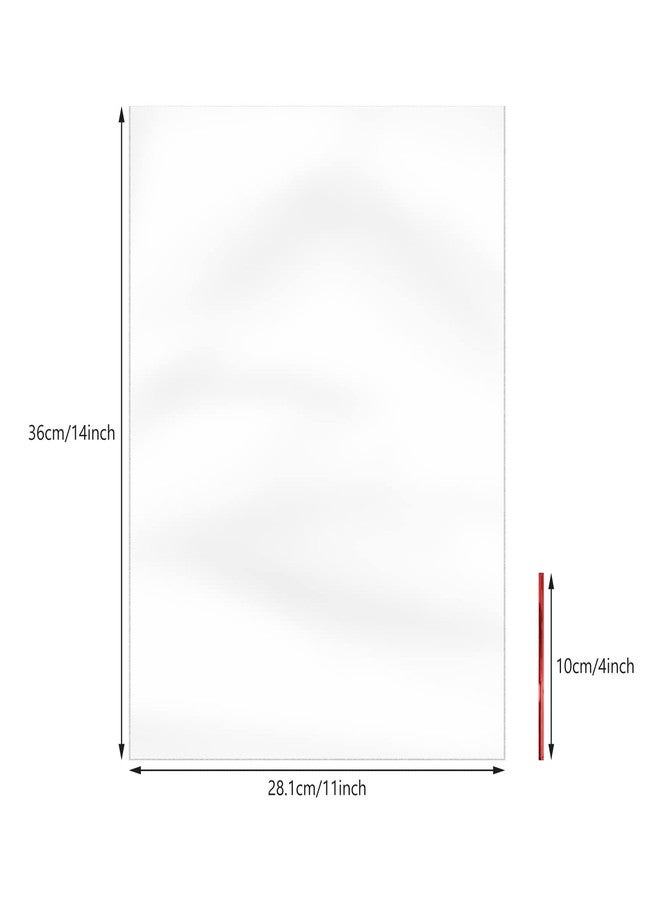 XLSFPY 100PCS Cellophane Bags 11x14 inches, Clear Treat Bags with 4’’ Twist Ties, Plastic Cello Bags - 1.4 mils Thick OPP Rice Crispy Bags for Gift Goodie Favor Candy Cake Pop Birthday Party Cookies (11’’ x 14’’) - Image 5